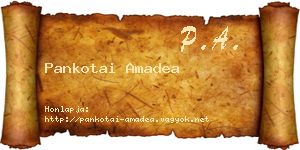 Pankotai Amadea névjegykártya